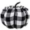 6.25" Black & White Buffalo Check Pumpkin Tabletop Décor